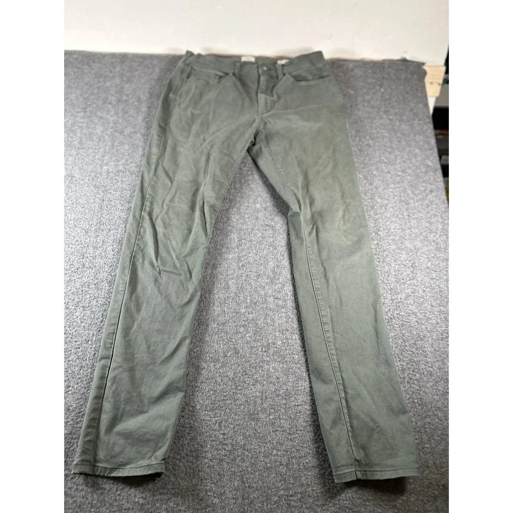 Flint and Tinder Pants Mens 31x32 Green Slim Fit Stretch Chino Casual Cotton